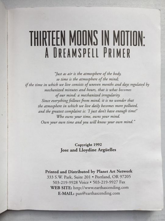 13 Moons in Motion - Inside Cover