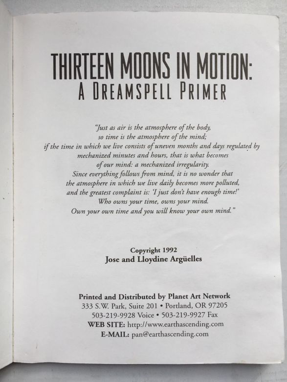 13 Moons in Motion - Inside Cover