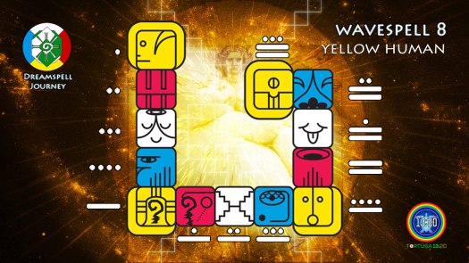 Yellow Human Wavespell / Onda Encantada del Humano Amarillo